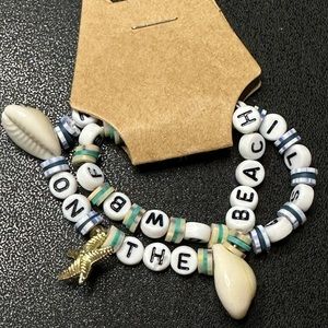 Taylor Swift Eras Tour stretchy handmade friendship bracelet Snow On The Beach